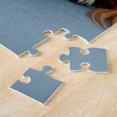 Puzzle Noël Cavalier King Charles Spaniel en gare (Côté)