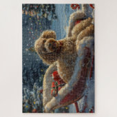 Puzzle Noël Chien Caniche Festif (Vertical)