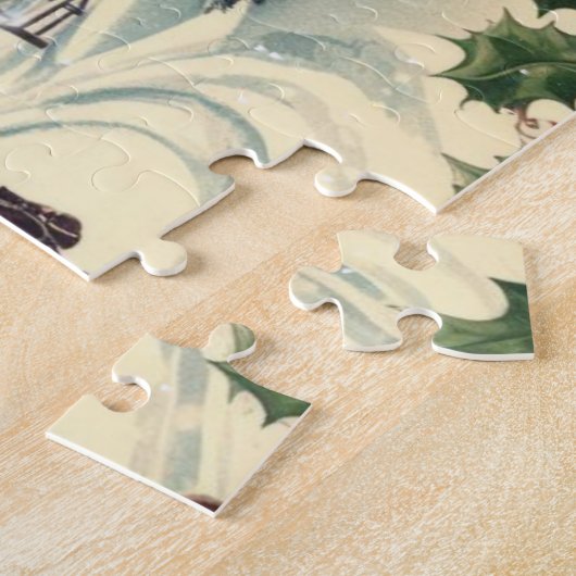 Puzzle Noël classique/Vintage/Hiver (Côté)