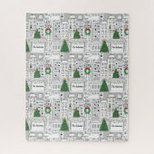 Puzzle Noël dans la ville Personnalisé à la main (Vertical)