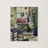 Puzzle Noël dans une vieille cuisine maison vintage (Vertical)