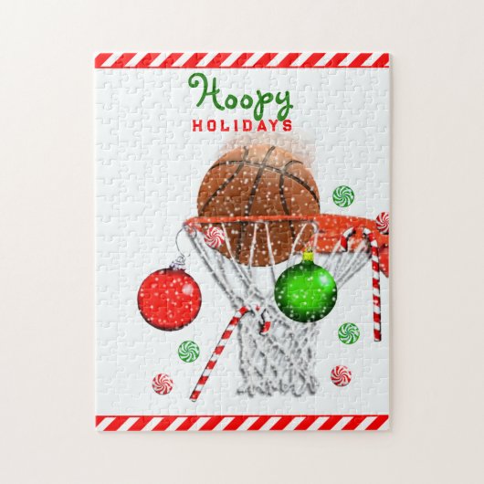 Puzzle Noël de basketball (Vertical)