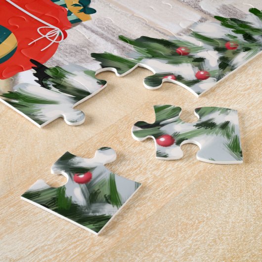 Puzzle Noël de Bulldog anglais (Côté)