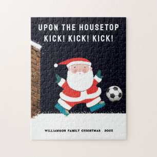 Puzzle Noël de football personnalisé