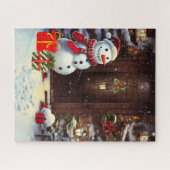 Puzzle Noël de Snowman Vintage (Horizontal)