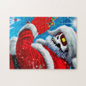 Puzzle Noël déplaisant Santa Claus Squelette Monster Art (Horizontal)