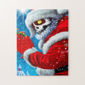 Puzzle Noël déplaisant Santa Claus Squelette Monster Art (Vertical)