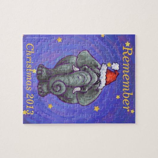 Puzzle Noël des éléphants (Horizontal)