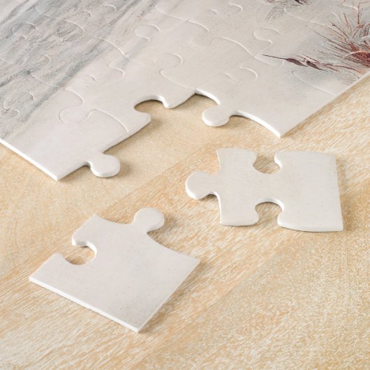 Puzzle Noël d'hiver vintage en calèche (Côté)