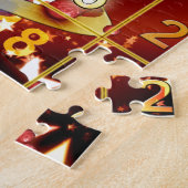 Puzzle Noël d'or de porte de calendrier d'avènement (Côté)