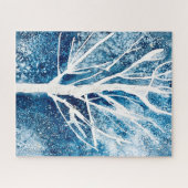 Puzzle Noël du bouleau blanc d'hiver (Horizontal)