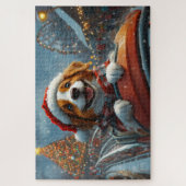 Puzzle Noël du chien espagnol breton (Vertical)