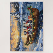 Puzzle Noël en bateau dalmate (Vertical)