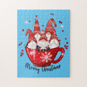 Puzzle Noël festif gnomes de Noël