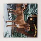 Puzzle Noël Festif Rhodesian Ridgeback (Horizontal)
