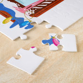 Puzzle Noël Flamants roses roses (Côté)