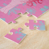 Puzzle Noël Flocon de neige mignonne Unicorne rose (Côté)