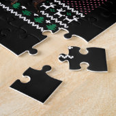 Puzzle Noël Géant Schnauzer Chien Santa Hat Noël laid (Côté)