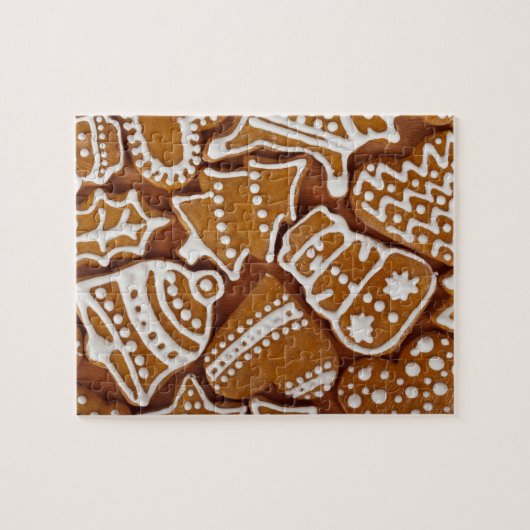 Puzzle Noël Gingerbread Cookies de vacances (Horizontal)