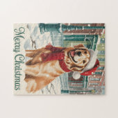 Puzzle Noël Golden Retriever (Horizontal)
