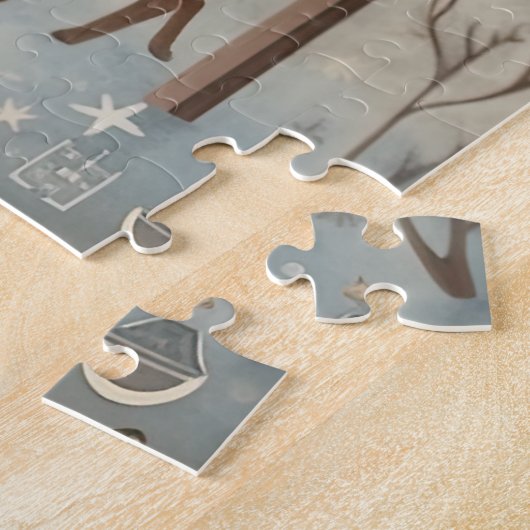 Puzzle Noël Gouache Vintage (Côté)