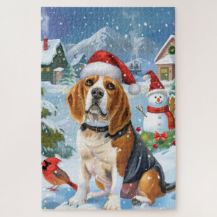 Puzzle Noël Joie de vivre en pays Beagle