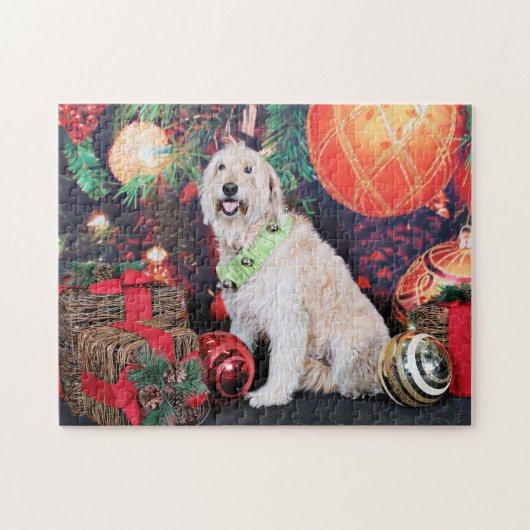 Puzzle Noël - marguerite - Goldendoodle (Horizontal)