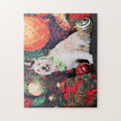 Puzzle Noël - marguerite - Goldendoodle (Vertical)