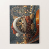 Puzzle Noël Montagnes Russes Chat Bengal (Vertical)