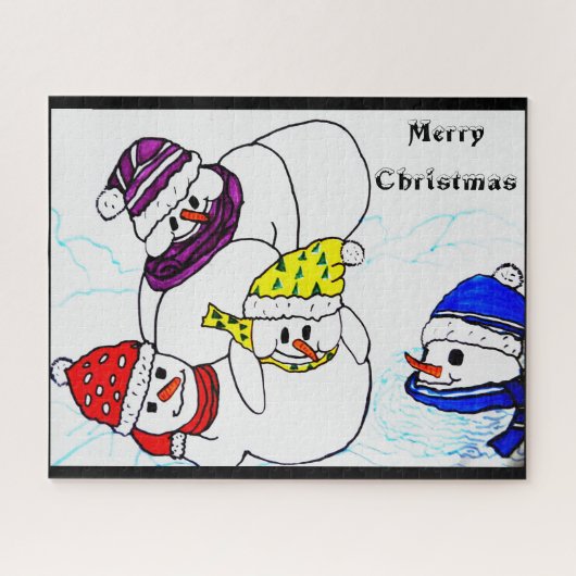 PUZZLE NOËL NEIGE EN JEU (Horizontal)