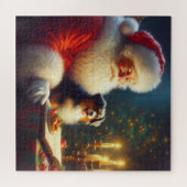 Puzzle Noël Père Noël avec Chiens 5 (Horizontal)