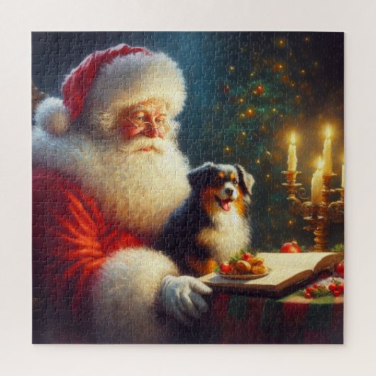 Puzzle Noël Père Noël avec Chiens 5 (Vertical)