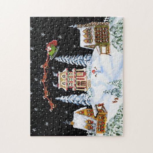 Puzzle Noël, Père Noël, Claus, puzzle, renne (Vertical)