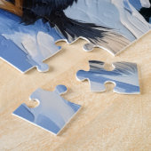 Puzzle Noël phare Border Collie vacances de fêtes (Côté)