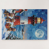 Puzzle Noël phare Havanese Vacances (Horizontal)