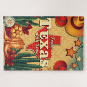 Puzzle Noël rétro vintage du Texas avec amour (Horizontal)