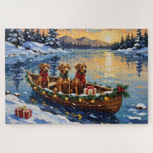 Puzzle Noël Rhodesian Ridgeback Bateau Vacances