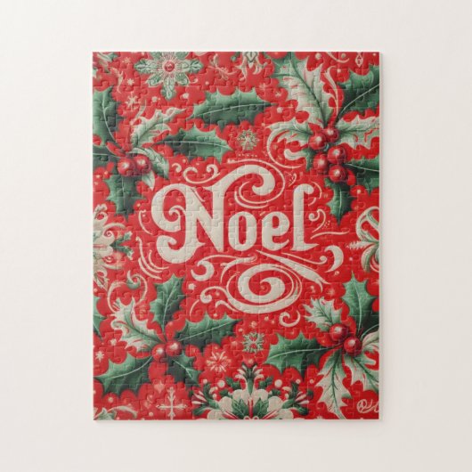 Puzzle Noel rouge et vert (Vertical)
