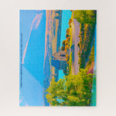 Puzzle Noël Salutations Lac Tekapo Nouvelle-Zélande (Vertical)