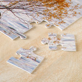 Puzzle Noël Salutations Lac Wanaka Nouvelle-Zélande (Côté)