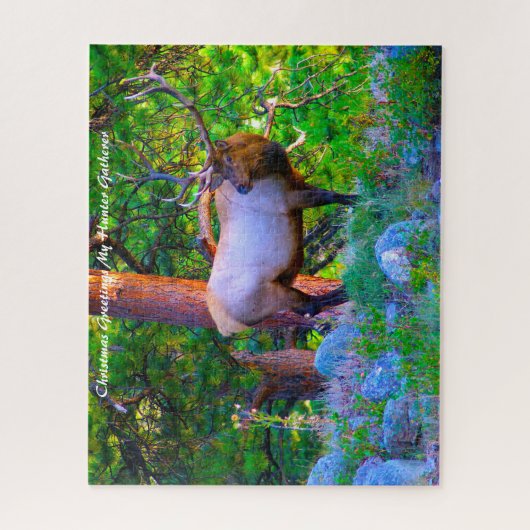 Puzzle Noël Salutations Mon Hunter Gatherer (Vertical)