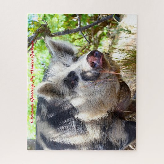 Puzzle Noël Salutations Mon Hunter Gatherer (Vertical)