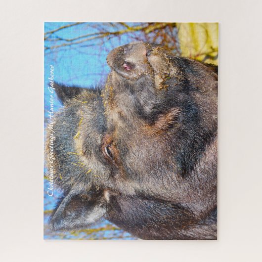 Puzzle Noël Salutations Mon Hunter Gatherer (Vertical)