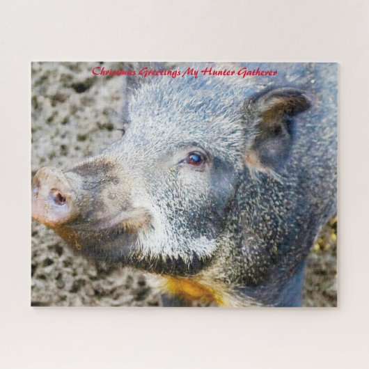 Puzzle Noël Salutations Mon Hunter Gatherer (Horizontal)