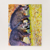 Puzzle Noël Salutations Mon Hunter Gatherer (Vertical)