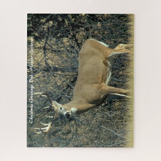 Puzzle Noël Salutations Mon Hunter Gatherer (Vertical)