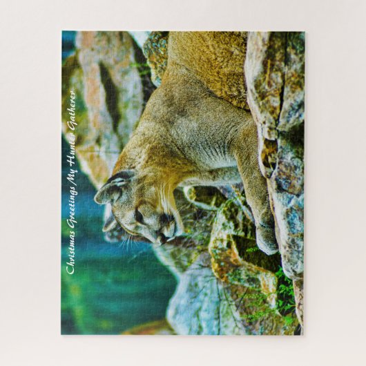 Puzzle Noël Salutations Mon Hunter Gatherer (Vertical)