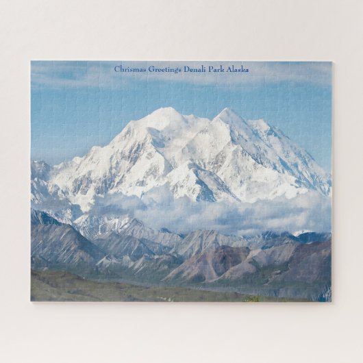 Puzzle Noël Salutations Parc national Denali Alaska. (Horizontal)