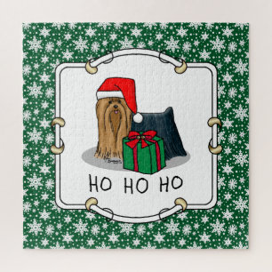 Puzzle Noël Santa Hat Yorkshire Terrier Yorkie Cute