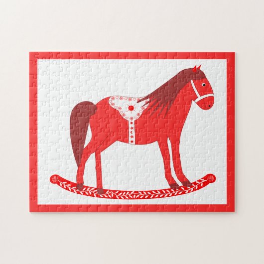 Puzzle Noël scandinave Cheval Rocking (Horizontal)